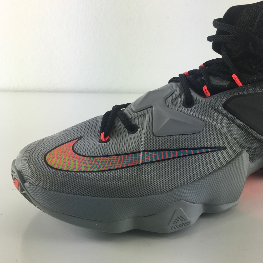 New! Nike Lebron XIII 13 On Court OG Grey Wolf Black Ombré Men Size 12 - Picture 8 of 8